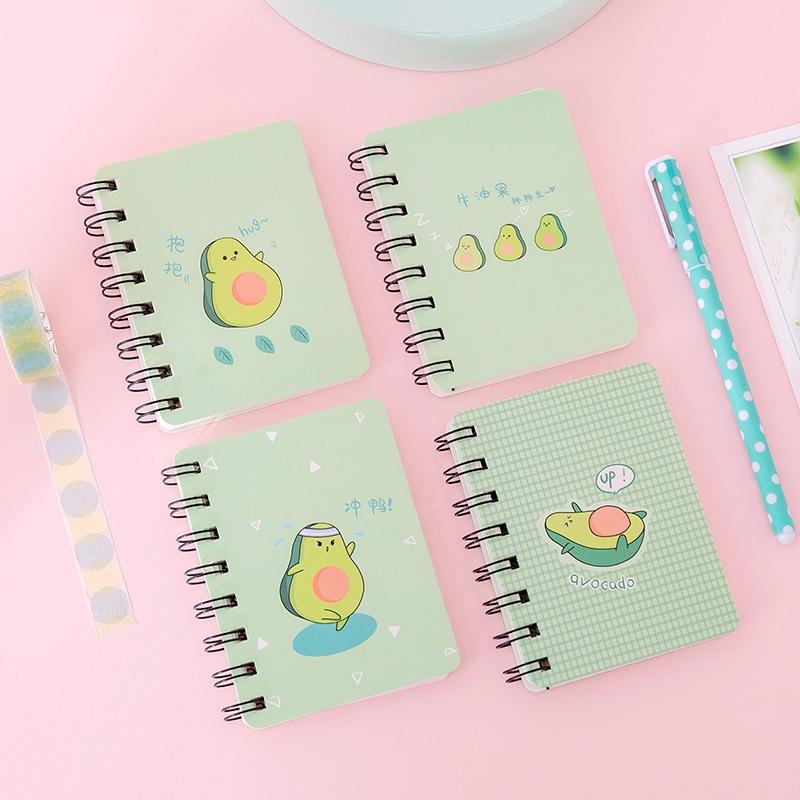Sổ tay Mini họa tiết quả bơ hoạt hình dễ thương