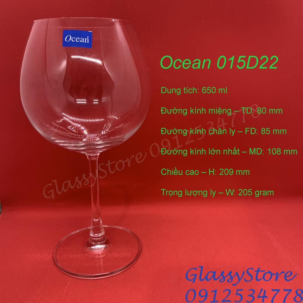Ly rượu vang thủy tinh Ocean Madison Burgundy 1015D22 - Hàng chính hãng