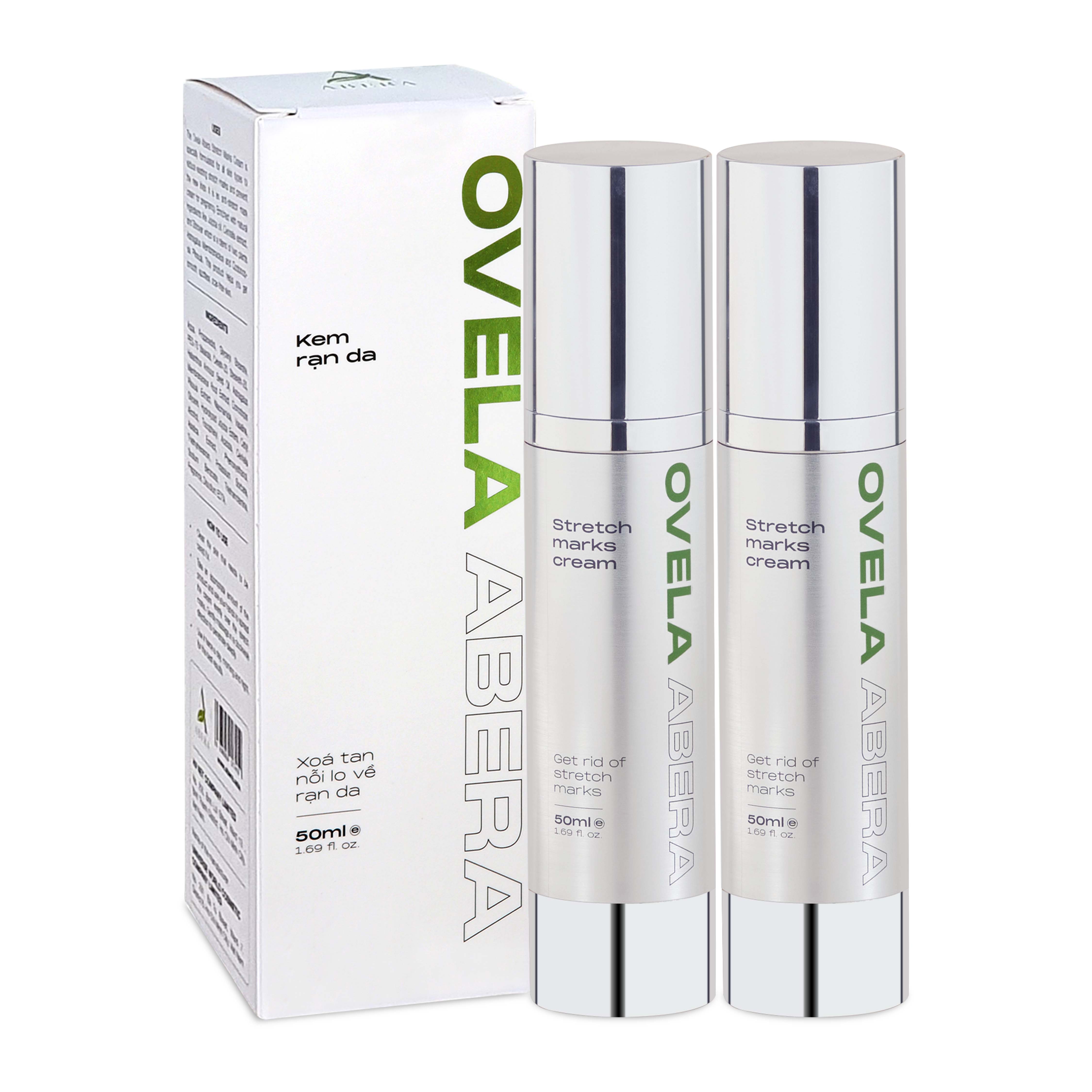 Combo 2 Kem rạn da Ovela Abera 50ml xóa tan rạn da, da mờ sẹo, săn chắc, trắng mịn