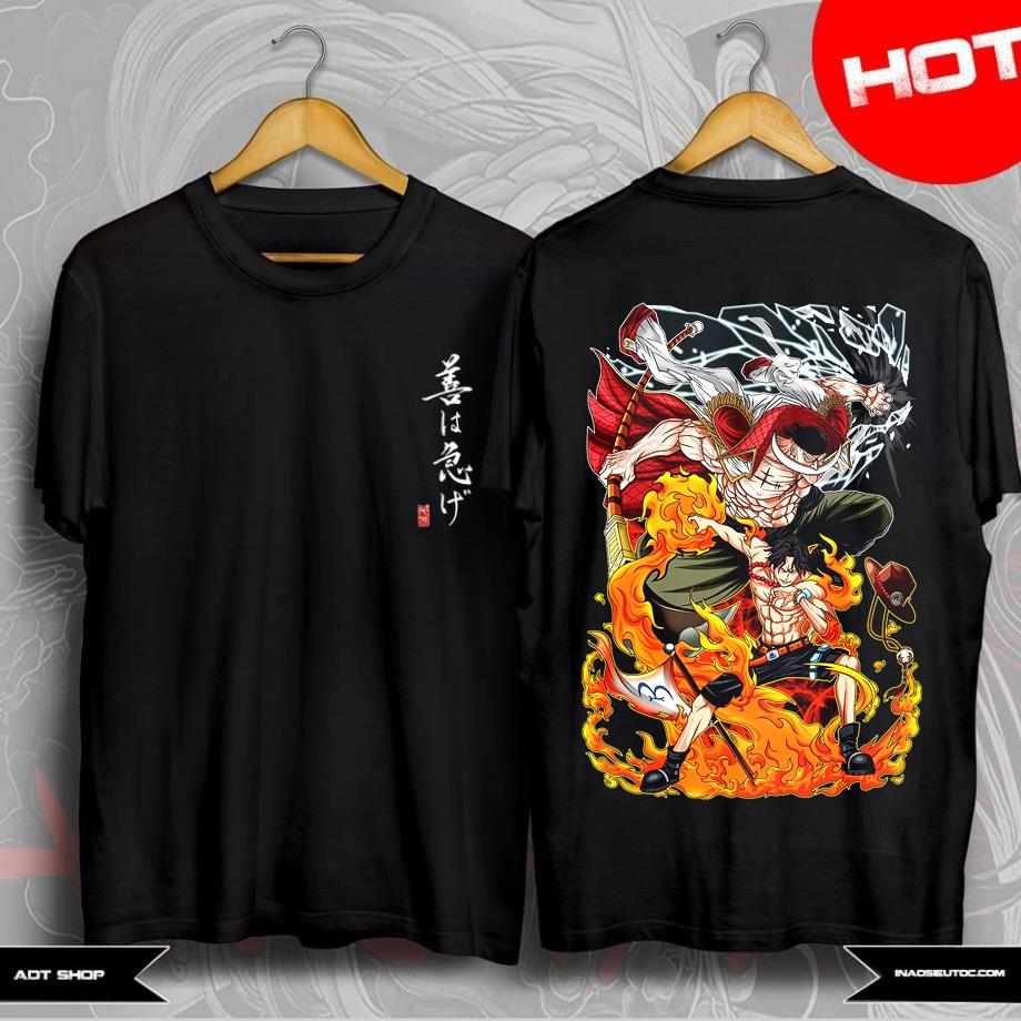 Áo thun One Piece Luffy Mũ Rơm Sanji Ace Zoro / Áo phông Đảo Hải Tặc 3D cực chất
