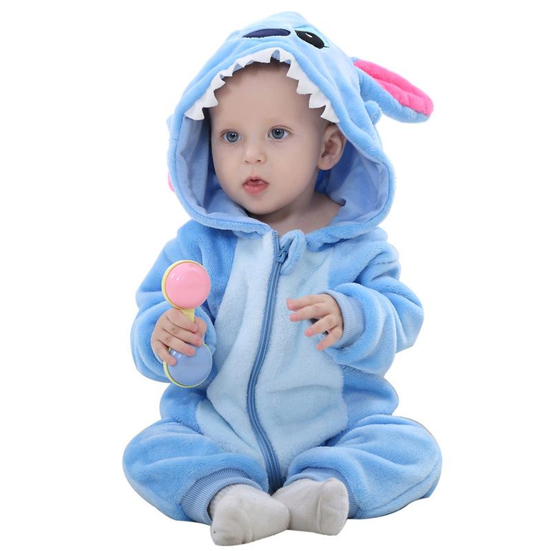 Bé Rompers Mùa Đông Kigurumi Trang Phục Cho Bé Gái Bé Trai Bò Quần Áo Tập Đi Jumpsuit Quần Áo Trẻ Sơ Sinh Pyjamas Áo Liền Quần Ropa Bebes