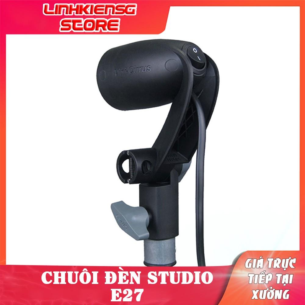 Chuôi Gắn Đèn Flash E27 Trơn Dành Cho Các Studio Chụp Hình Điều Chỉnh Góc Có Công Tắc