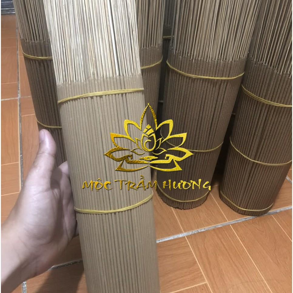 Nhang Trầm Hương Sạch - 39cm - 60 phút - Kết dính cây bời lời &amp; Trầm Hương Tự Nhiên 100% Organic