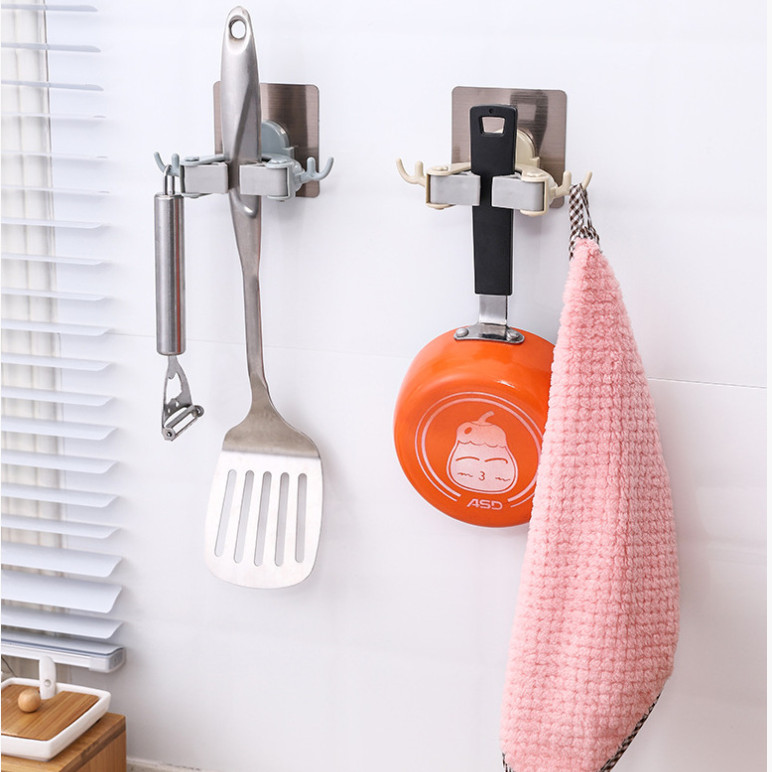 Móc Dán Treo Cây Lau Nhà, Khăn, Treo Dù, Đồ Dùng Nhà Tắm Đa Năng 6x12cm Màu Ngẫu Nhiên