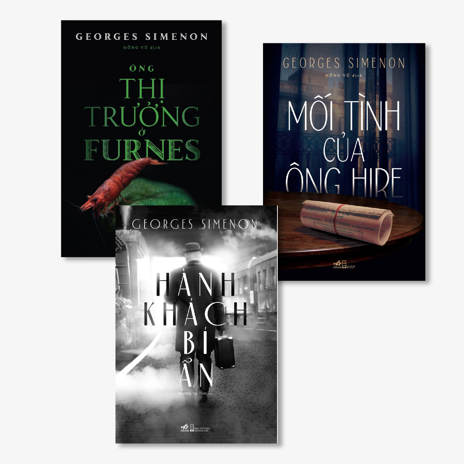 Combo 3 Cuốn "Georges Simenon": "Ông Thị Trưởng Ở Furnes" + "Mối Tình Của Ông Hire" + "Hành Khách Bí Ẩn"