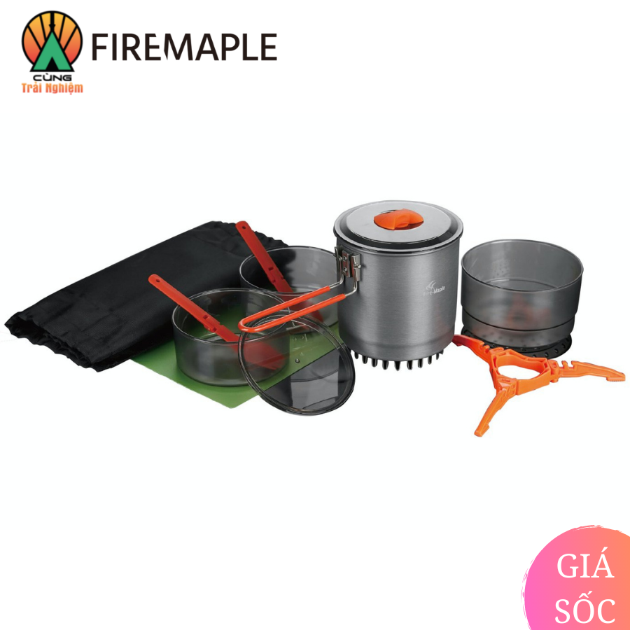 Bộ Nồi Đa Năng Dã Ngoại Chuyên Dụng Fire Maple FMS-STEAM Cho Hoạt Động Nấu Ăn Ngoài Trời ISLAND STEAM KIT