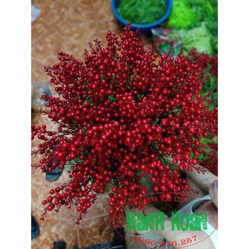 Cành quả cherry, đào đông cao 75cm trang trí - Cây quả giả