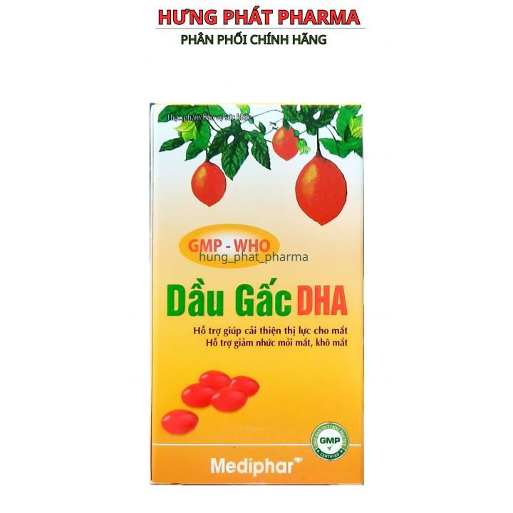 Viên dầu gấc DHA 400 chiết xuất từ tinh dầu gấc giúp sáng mắt đẹp da – Lọ 100 viên