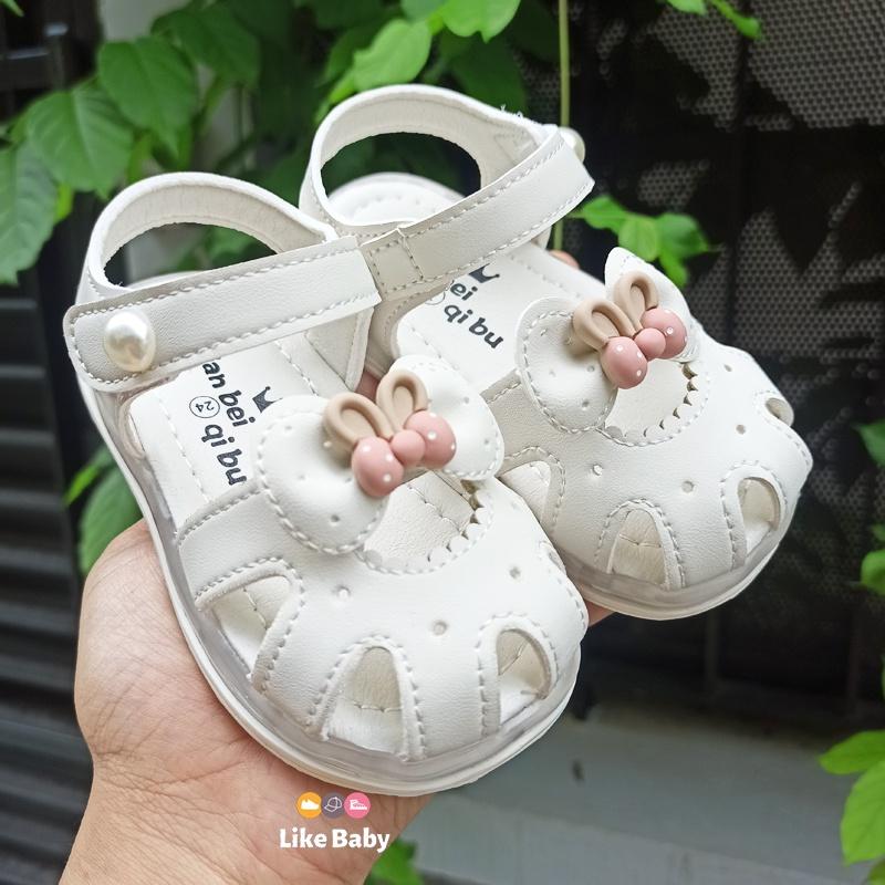 Sandal Cho Bé Gái Từ 0- 3 Tuổi Đế Mềm Chống Trơn Trượt Dép Tập Đi Cho Bé Gái Phong Cách Hàn Quốc D74