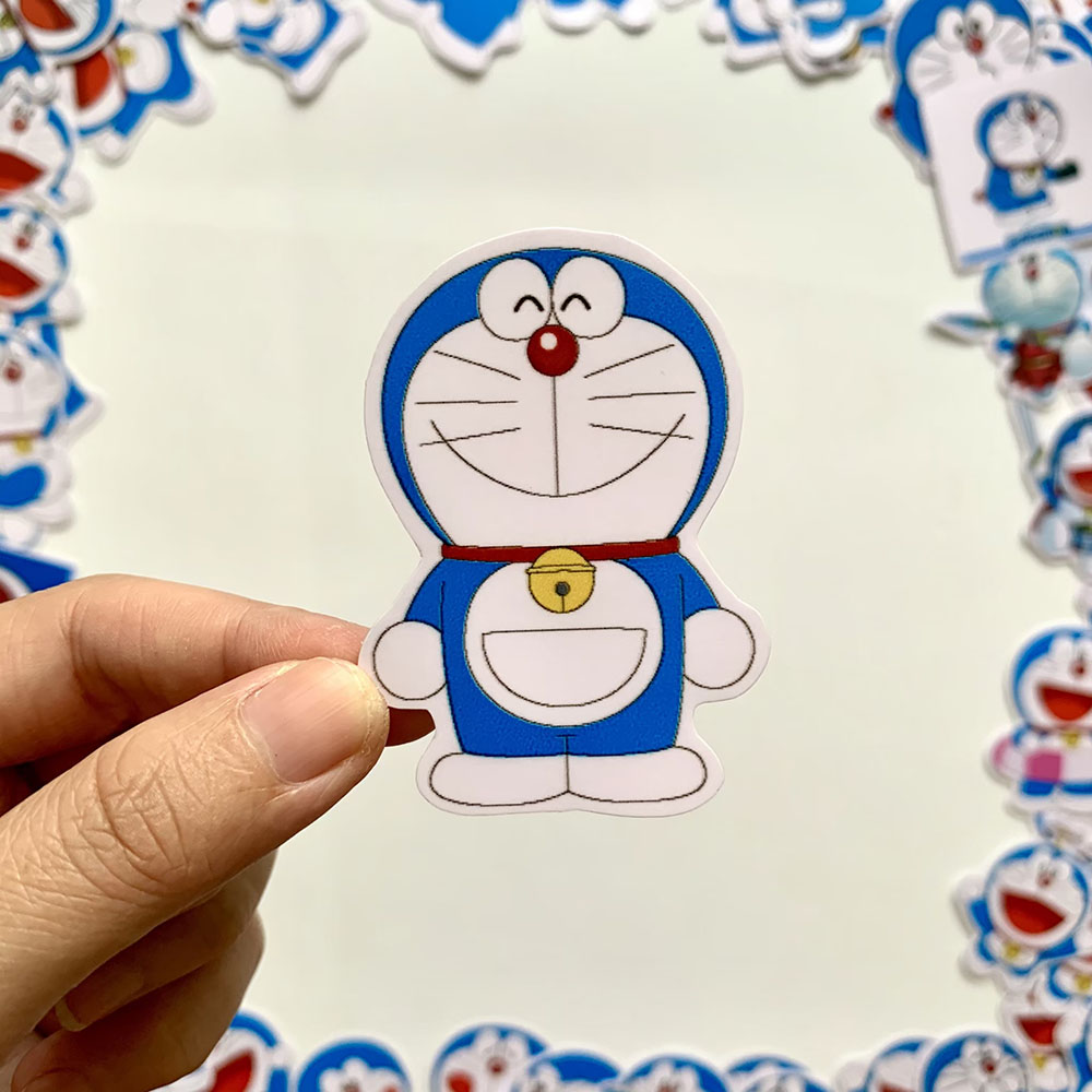 Bộ 50 Sticker Doraemon Tặng Kèm 5 Hình Nhóm Bạn Nobita Shizuka Suneo Gian Hình Dán Chủ Đề Máy Dễ Thương Cute Chống Nước Decal Chất Lượng Cao Trang Trí Va Ly Du Lịch Xe Đạp Xe Máy Xe Điện Motor Laptop Nón Bảo Hiểm Máy Tính Học Sinh Tủ Quần Áo