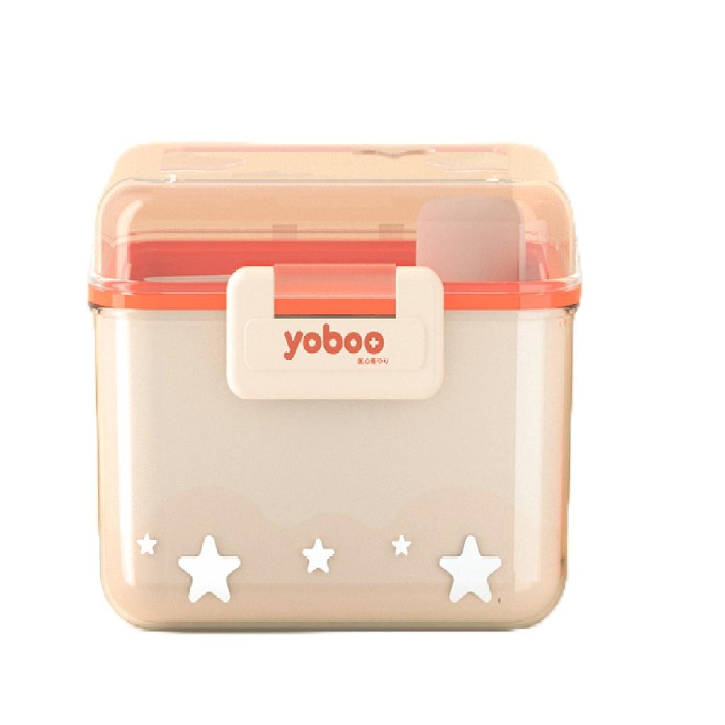 Hộp đựng sữa bột đa năng cho bé Yoboo YB-0032 có ngăn đựng muỗng 2 lớp nắp đậy dung tích 360ml - Hàng chính hãng