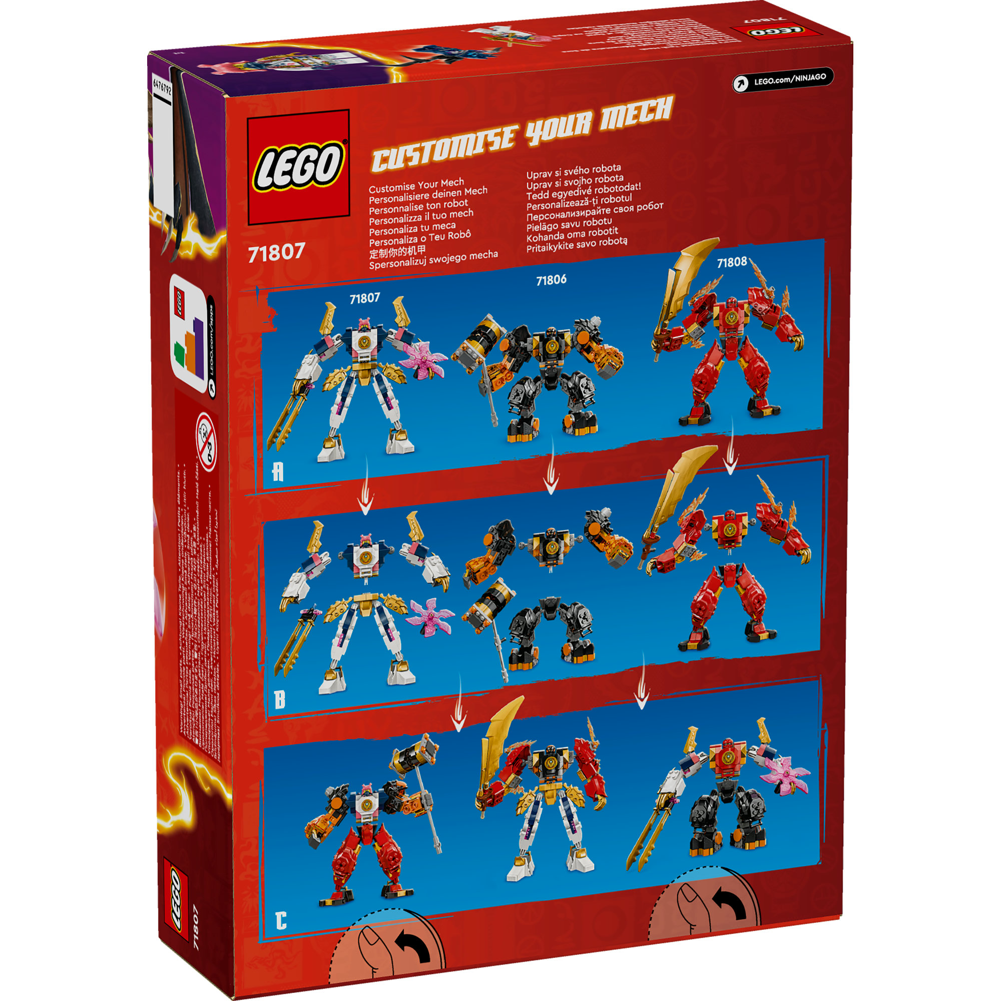 LEGO NINJAGO 71807 Đồ chơi lắp ráp Chiến giáp cơ khí của Sora (209 chi tiết)