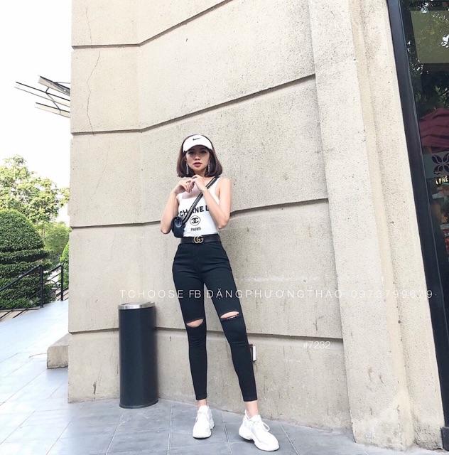 Quần rách gối nữ siêu đẹp siêu cute
