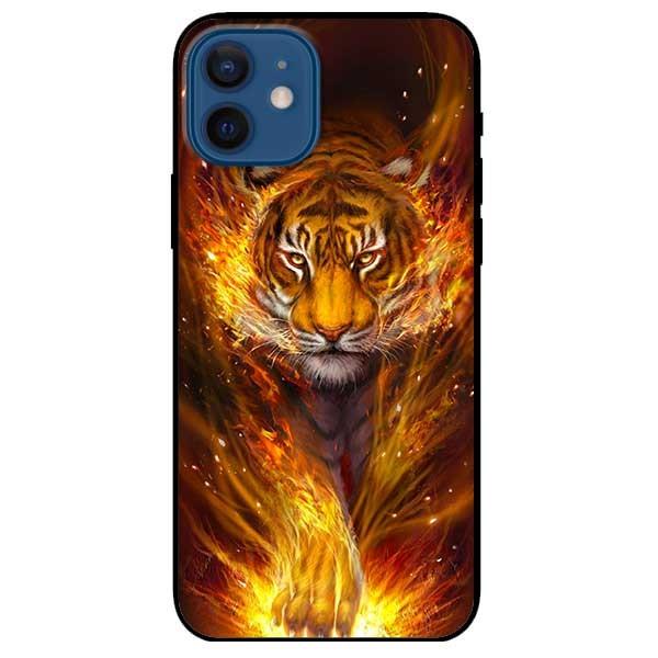 Ốp lưng dành cho Iphone 12 Mini - 12 / 12 Pro - 12 Pro Max mẫu Tranh Hổ Lửa