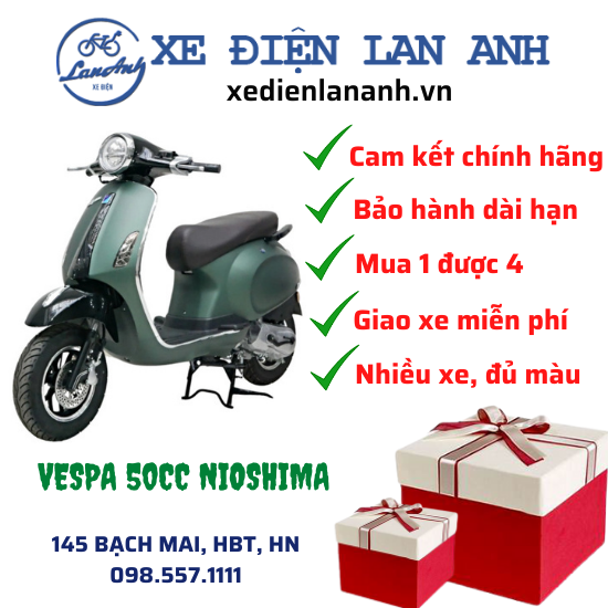 XE GA 50CC VESPA NIOSHIMA PLUS ĐÈN TRÒN 2022