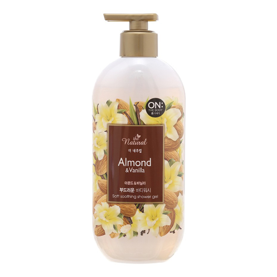 Sữa Tắm On The Body Natural Almond &amp; Vanilla (Hạnh Nhân &amp; Vani) (500g)