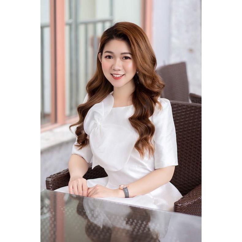 Đầm Nữ Dự Tiệc My Way Dáng Xòe Đính Nơ Sang Chảnh MD609B