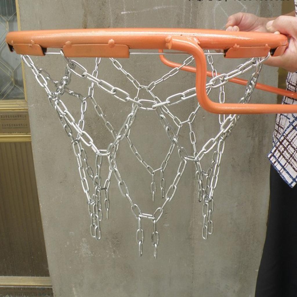 Heavy Duty Metal Chain Basketball Net for Standard Indoor or Outdoor Basketball Hoop Rim
