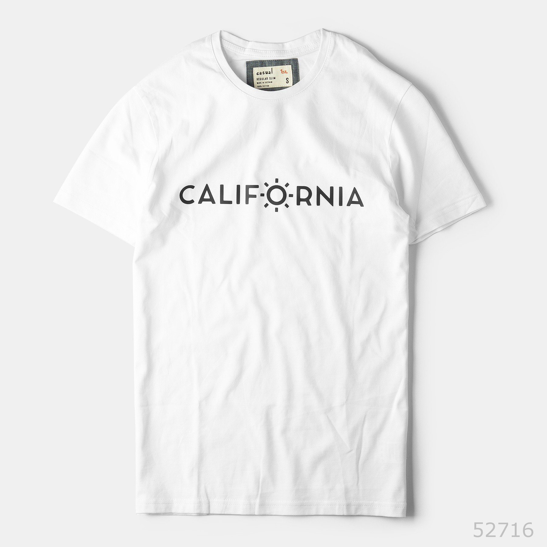Áo thun nam phông trơn Casual 1st cổ tròn tay ngắn cộc, vải 100% cotton cao cấp thoáng mát, thấm hút mồ hôi, form áo trẻ trung thích hợp đi làm, đi chơi, dạo phố, du lịch, Made in Vietnam - CALIFORNIA