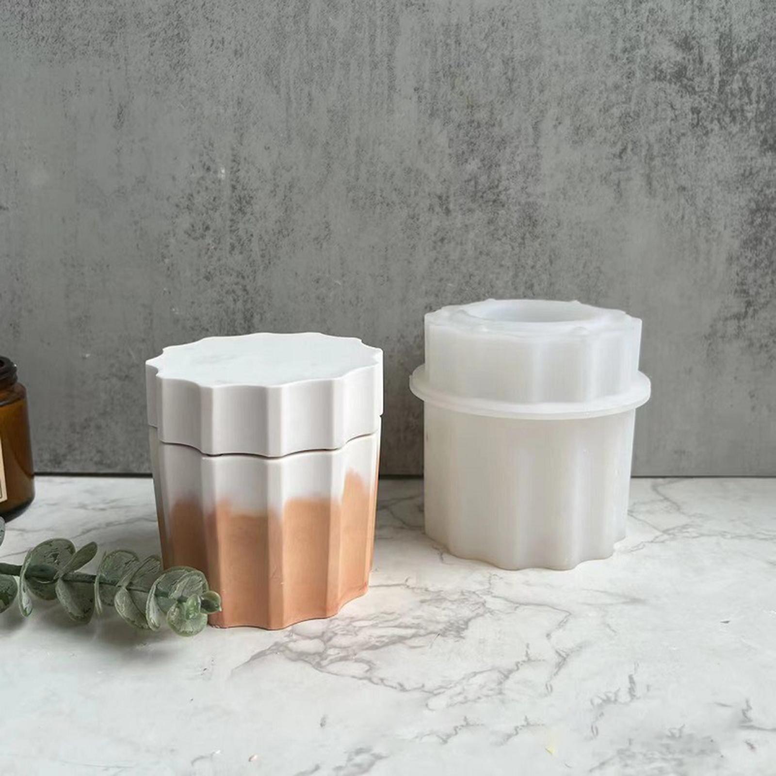 Silicone Jar Casting Model Set, DIY Bottle Storage Accessories, Supplies Decorative Container Epoxy Tools Handcraft for Desktop Art Decor