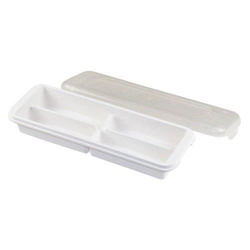Combo 03 Khay đá nhựa có nắp 4 viên + 01 hộp đựng đũa/thìa - Hàng nội địa Nhật Bản.