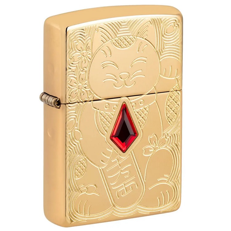 Bật Lửa Zippo Armor Lucky Cat Design 49802