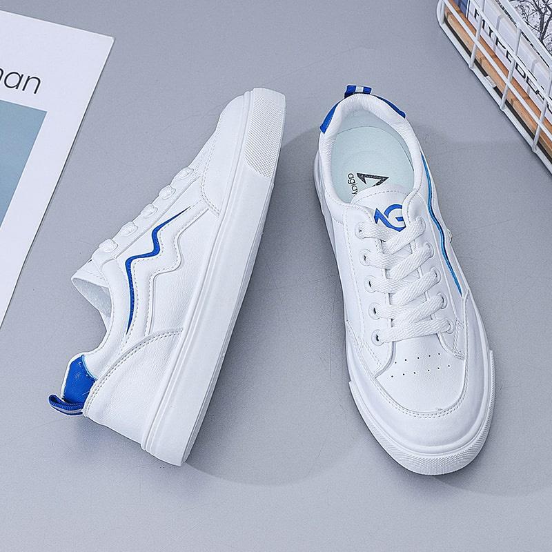 Giày thể thao nữ sneaker màu trắng cá tính năng động, dễ phối đồ AG0155