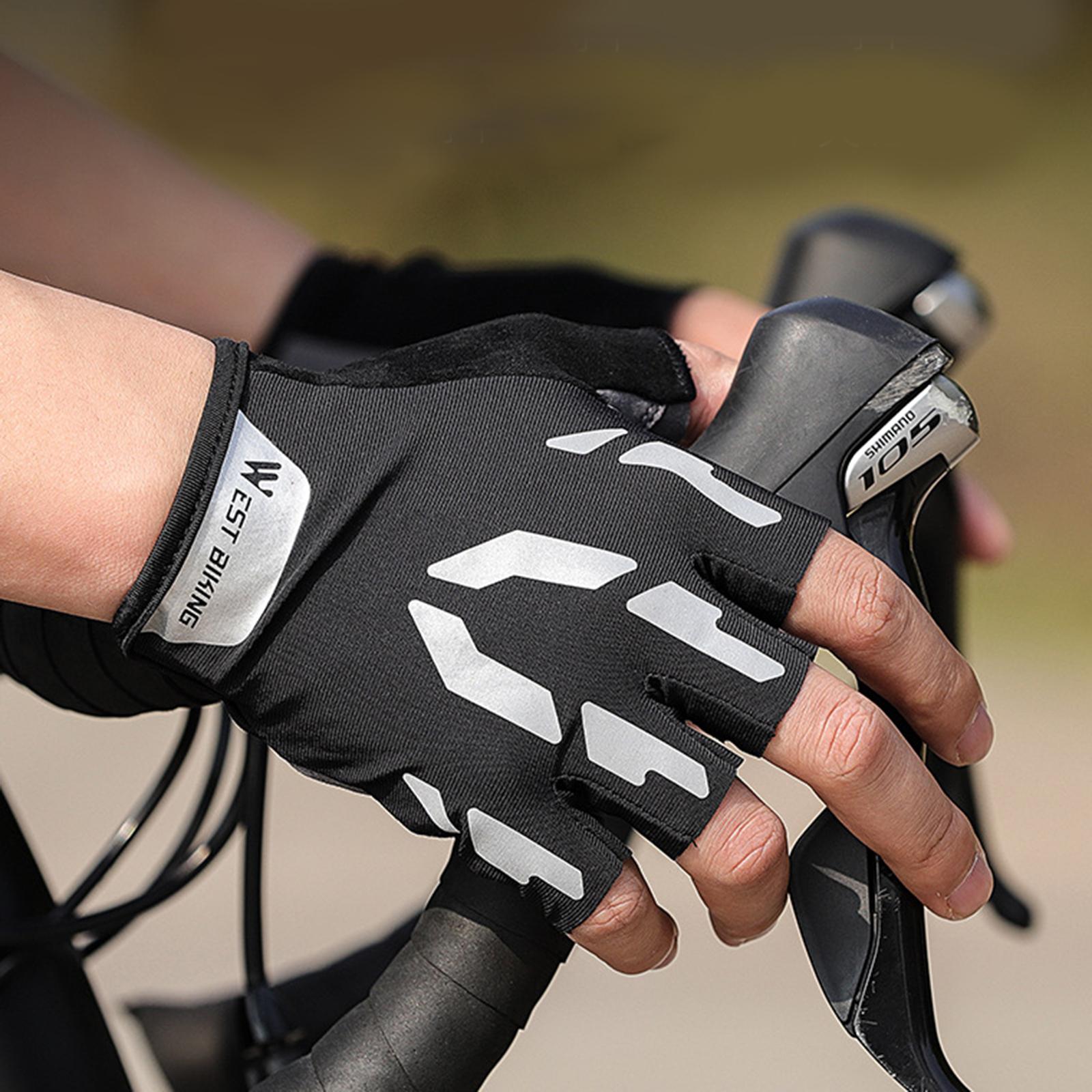 Unisex Cycling Gloves Half Finger Bicycle Gel Padded Fingerless Sports M