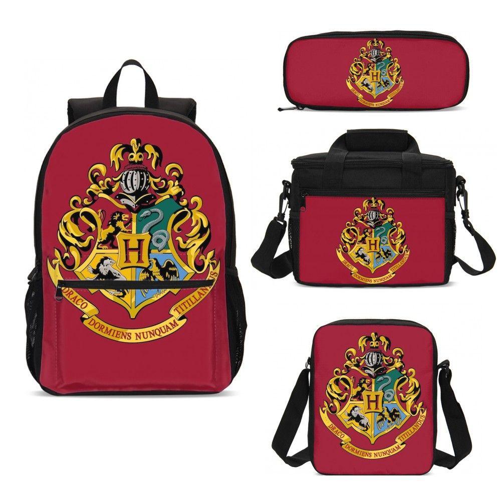Ma Thuật Phù Thủy Hogwartes Nhà Schoolbag Sinh Viên Du Lịch Ba Lô Túi Đựng Đồ Ăn Trưa Đeo Vai Đựng Bộ Quà Tặng Cho Trẻ Em Bạn Bè