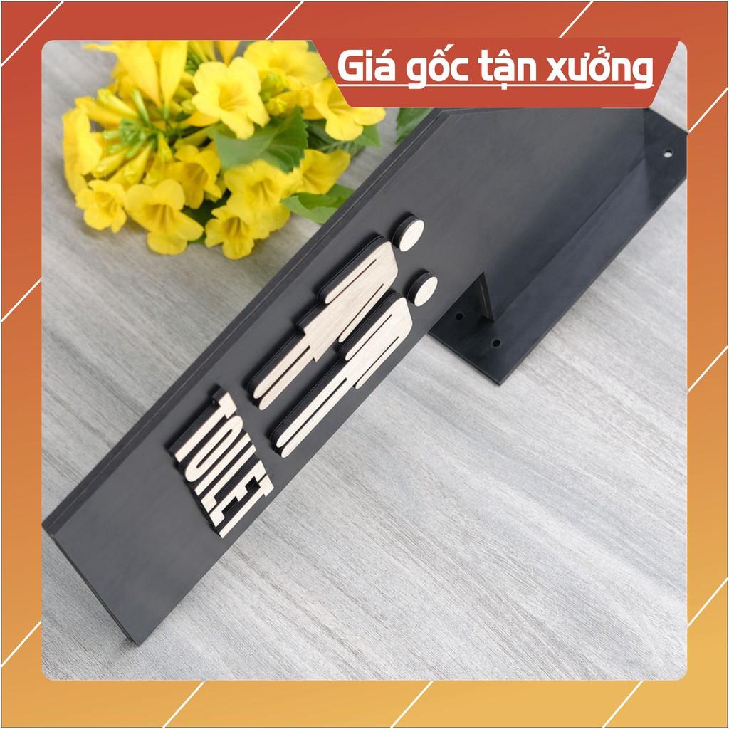 Bảng toilet gắn tường bằng gỗ cắt laser