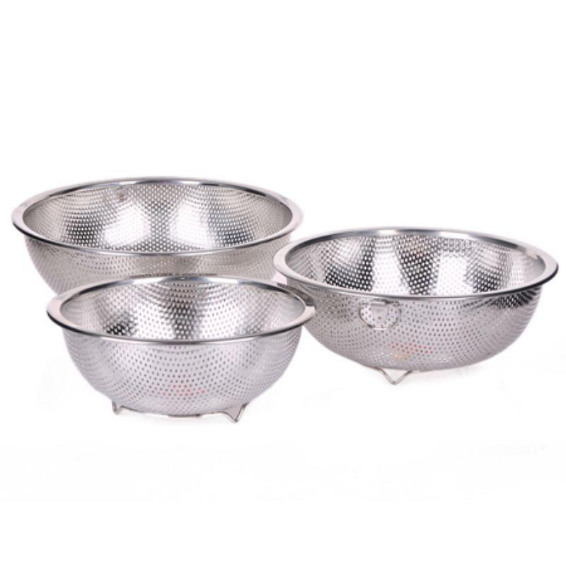 Rá inox đủ size 18, 21, 24, 27, 30 cm rá vo gạo inox cao cấp, rửa hoa quả, rau cỏ, thực phẩm