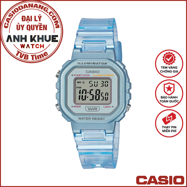 Đồng hồ nữ dây nhựa Casio Standard chính hãng Anh Khuê LA-20WHS-2ADF (30mm)