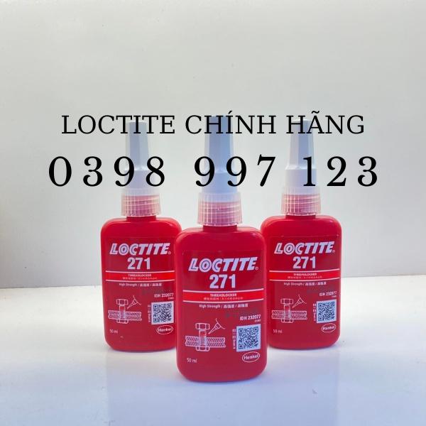 Keo khoá ren Loctite 271, keo loctite 271 - 50ml, chống xoay ốc vit, bulong, lực khóa cao