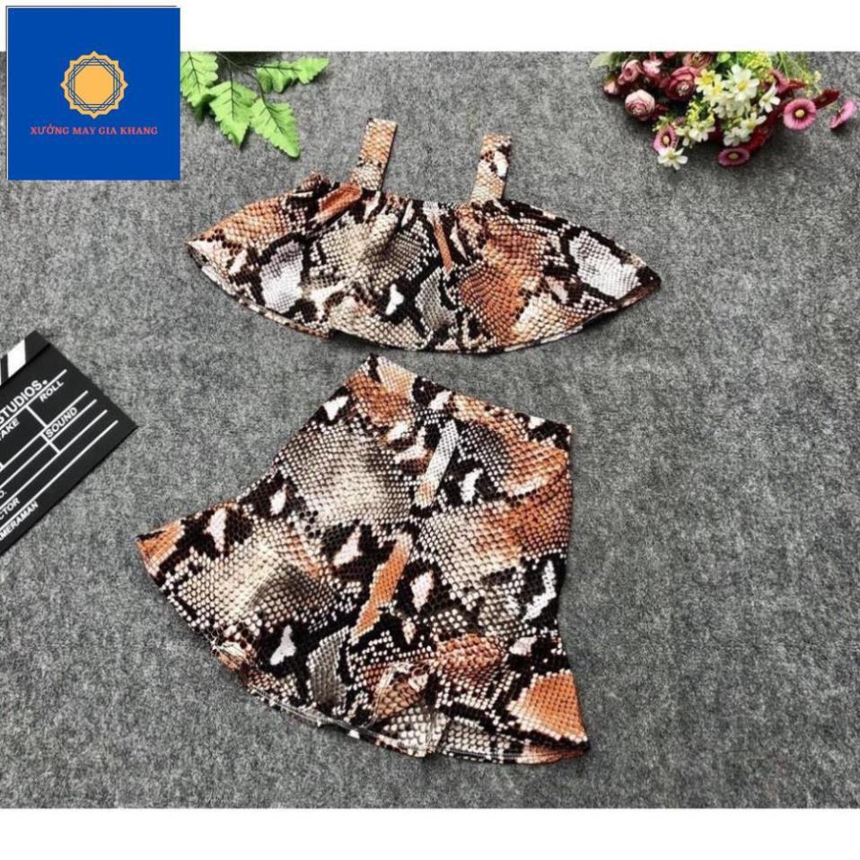 Áo váy bé gái áo croptop chất lụa mềm mại, sành điệu - Xưởng may - Gia Khang
