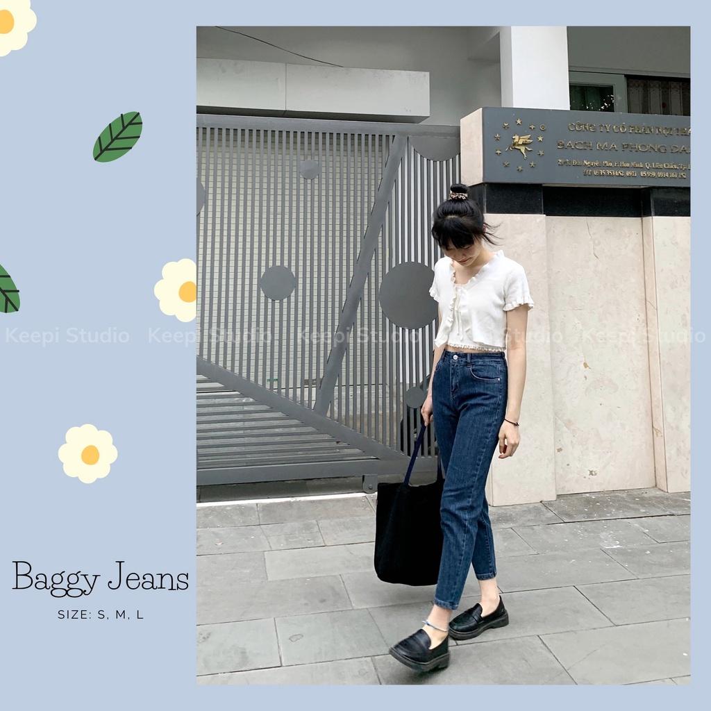 Quần Jeans Baggy Nữ Quần Bò Dáng Baggy Co Giãn