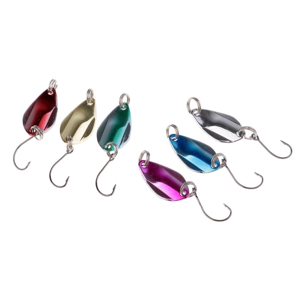 6Pcs 3g Fishing Sequins Lures Baits Set Spinner Spoon Hard Paillette Baits
