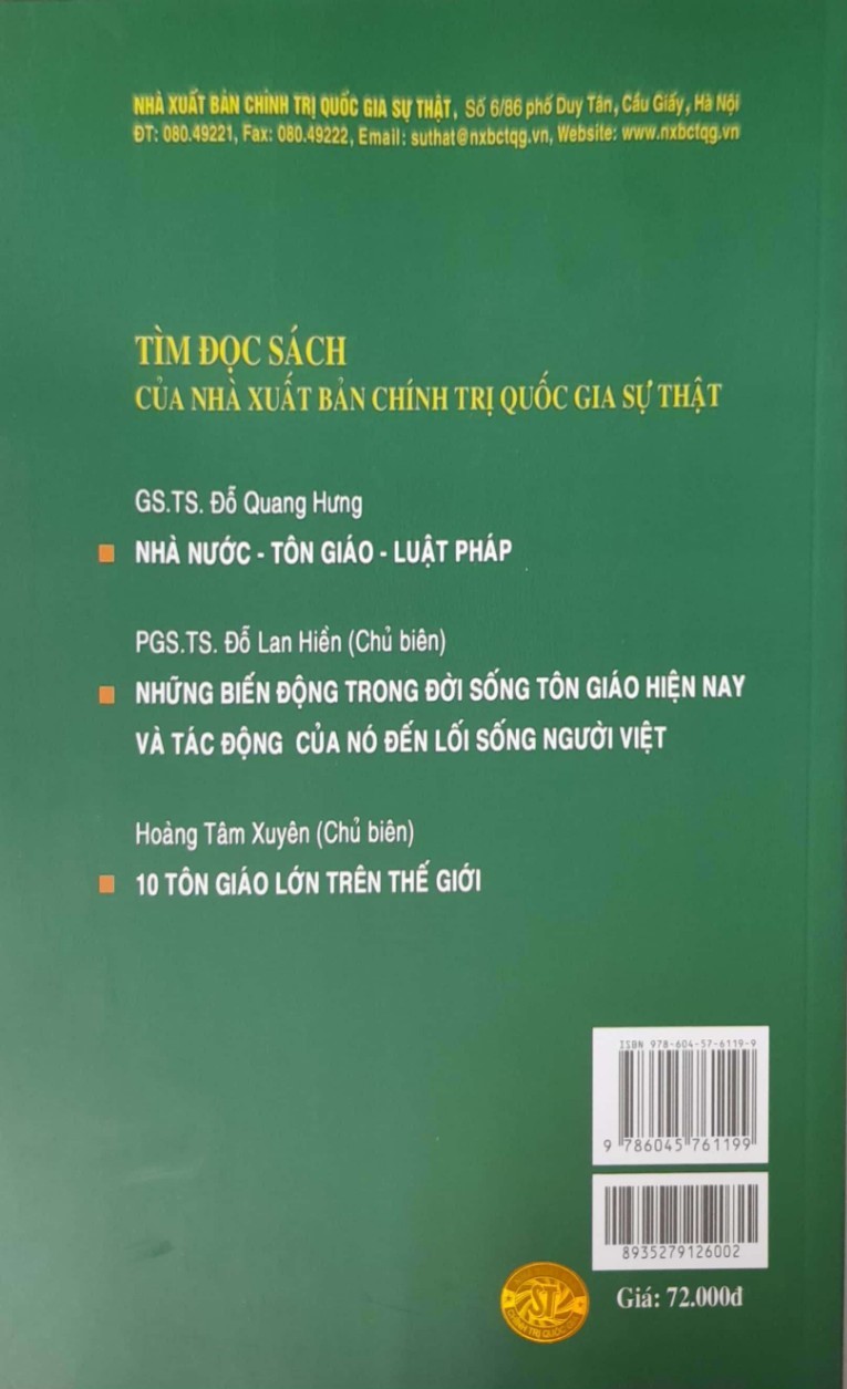 Cẩm Nang Về Tín Ngưỡng, Tôn Giáo (Tái bản, có sửa chữa bổ sung)