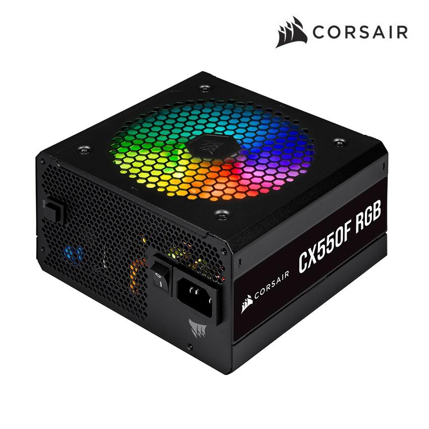 Nguồn máy tính Corsair CX550F RGB Black 80 Plus Bronze - Full Modular CP-9020216-NA Hàng chính hãng