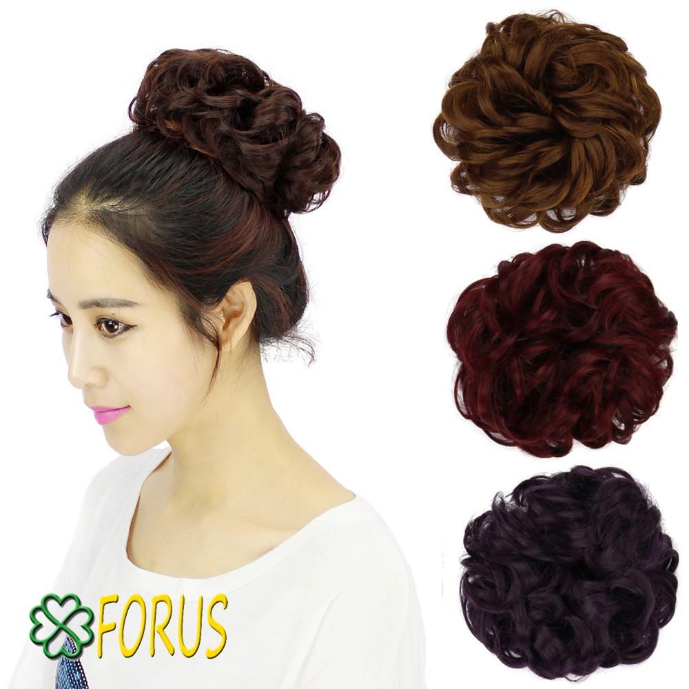 Tóc búi xoăn cột J25C, tóc dày đẹp