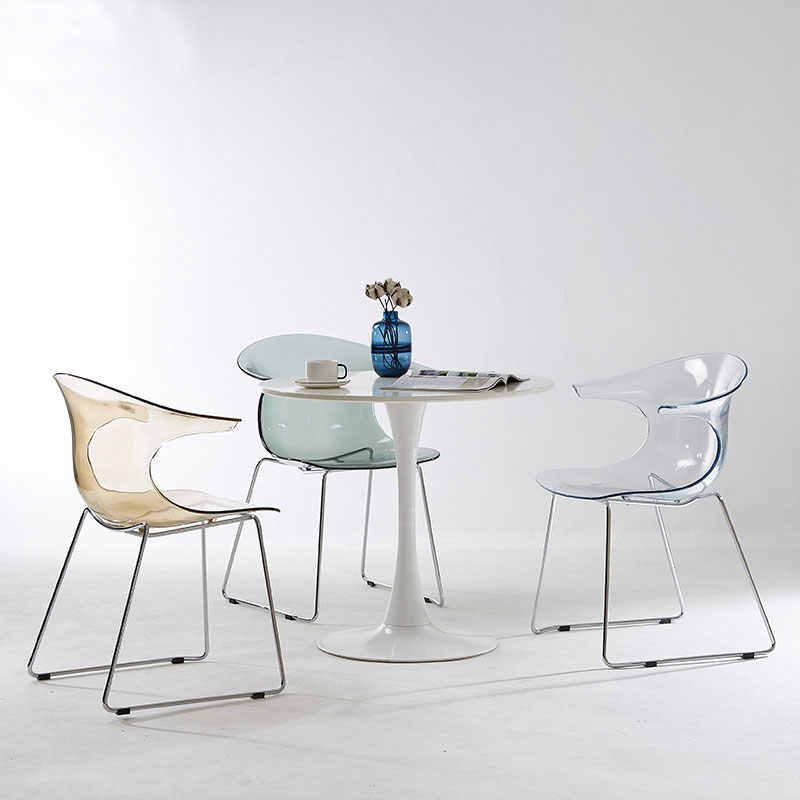 Ghế nhựa trong suốt lưng tựa cong CC01001-PC Nội thất Capta