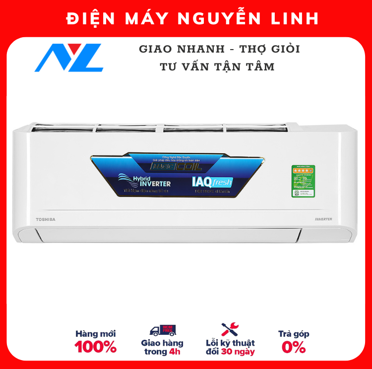 Máy lạnh Toshiba Inverter 1 HP RAS-H10H4KCVG-V - Hàng chính hãng (chỉ giao HCM)