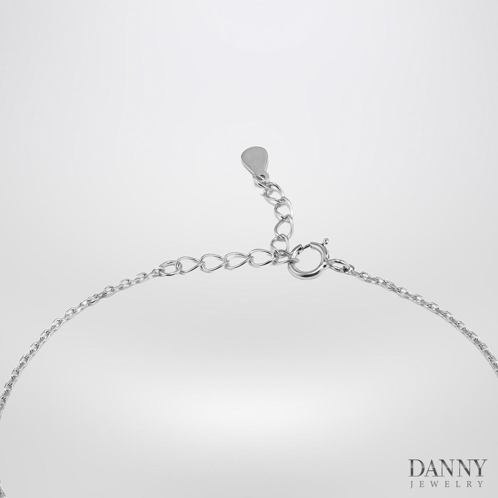 Lắc Tay Danny Jewelry Bạc 925 Xi Rhodium Hoạ Tiết Hoa Cúc Hoạ Mi LACY429