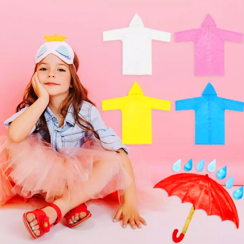 Áo mưa trẻ em nhiều màu sắc đơn giản cho bé 4-10 tuổi – AM002
