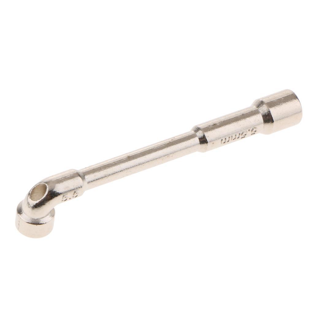 5.5mm Metric L Shaped Angled Hex Socket Wrench Chrome Plated, Silver