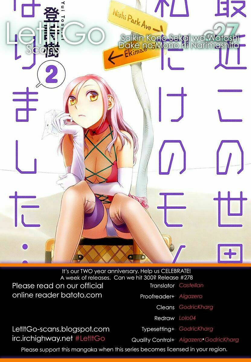saikin kono sekai wa watashi dake no mono ni narimashita...... chapter 27 6