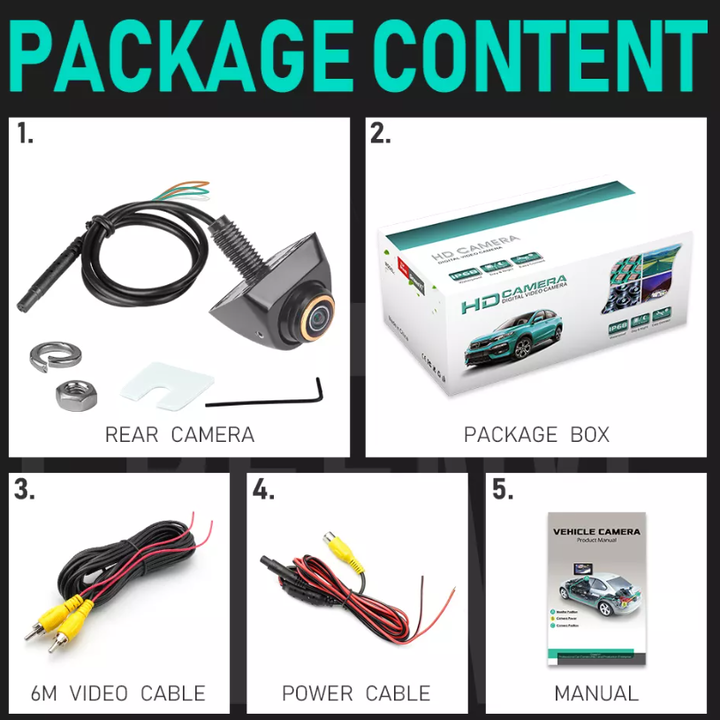 Camera lùi GreenYi G3AHD899 xoay 360 độ, độ nét cao AHD 1080P - Công nghệ cảm biến quang học, chip xử lý cực nét - HÀNG NHẬP KHẨU