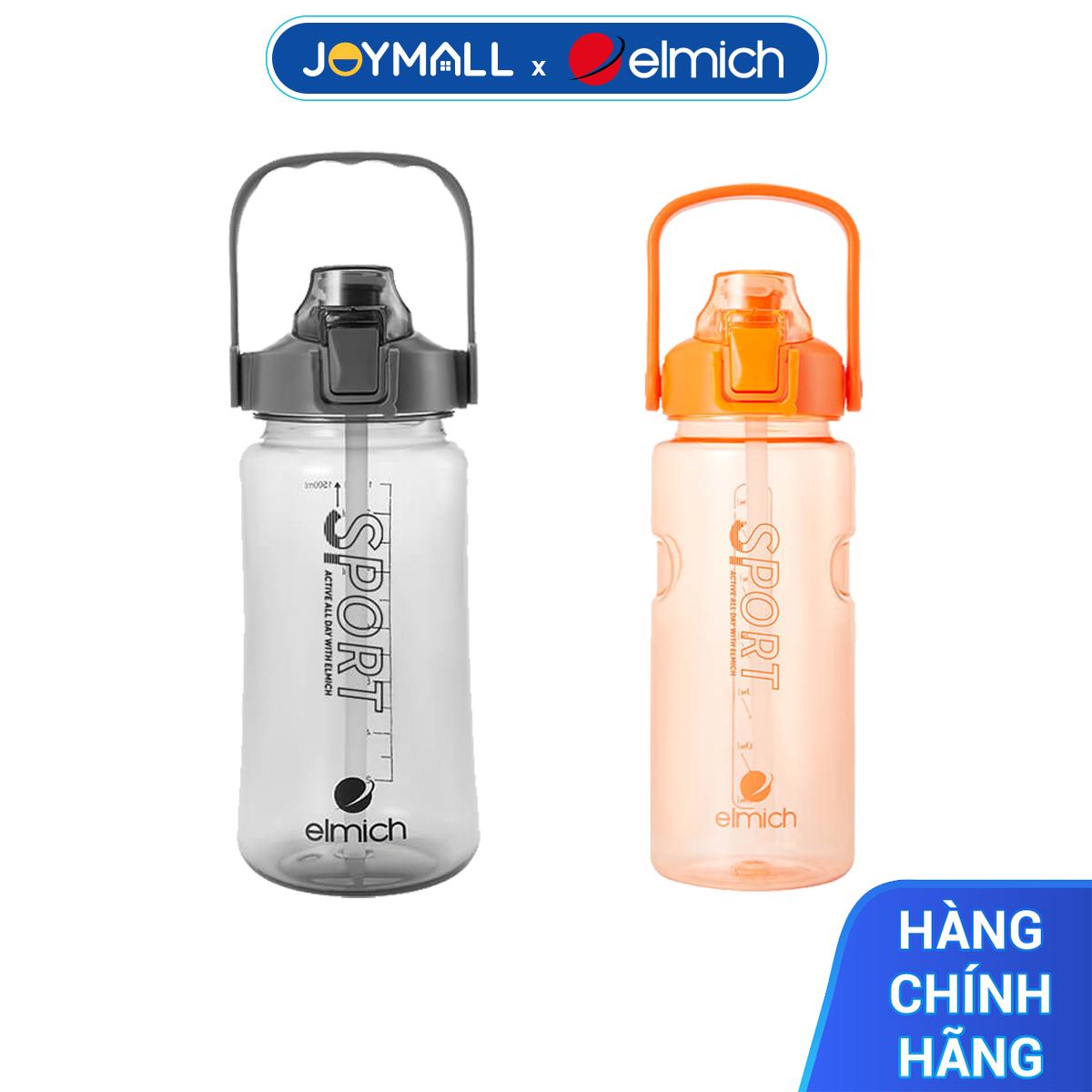 Bình nước nhựa Elmich EL8360 1.1L và 1.5L EL8361, Hàng chính hãng, mở nắp một chạm - JoyMall