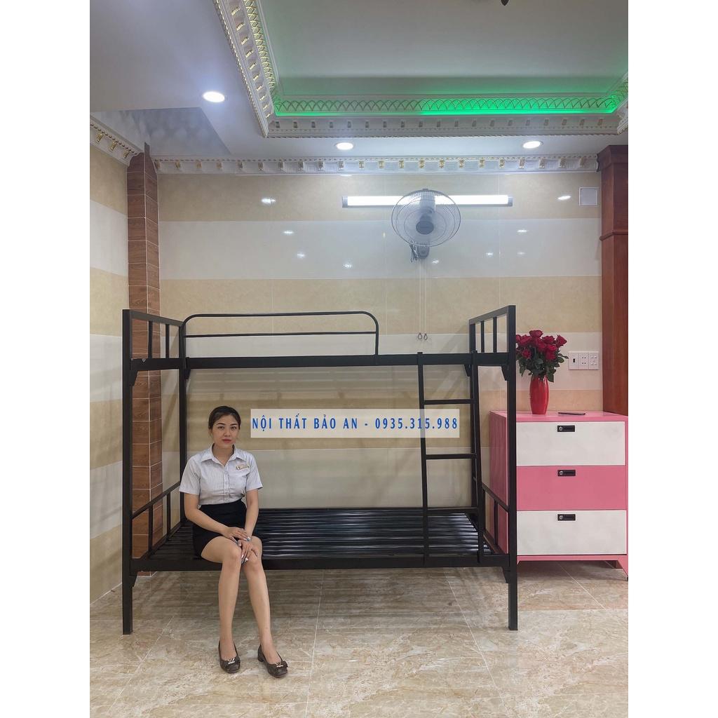 Giường sắt tầng trụ vuông - nhiều kích thước - hình chụp thật - Nội Thất Bảo An