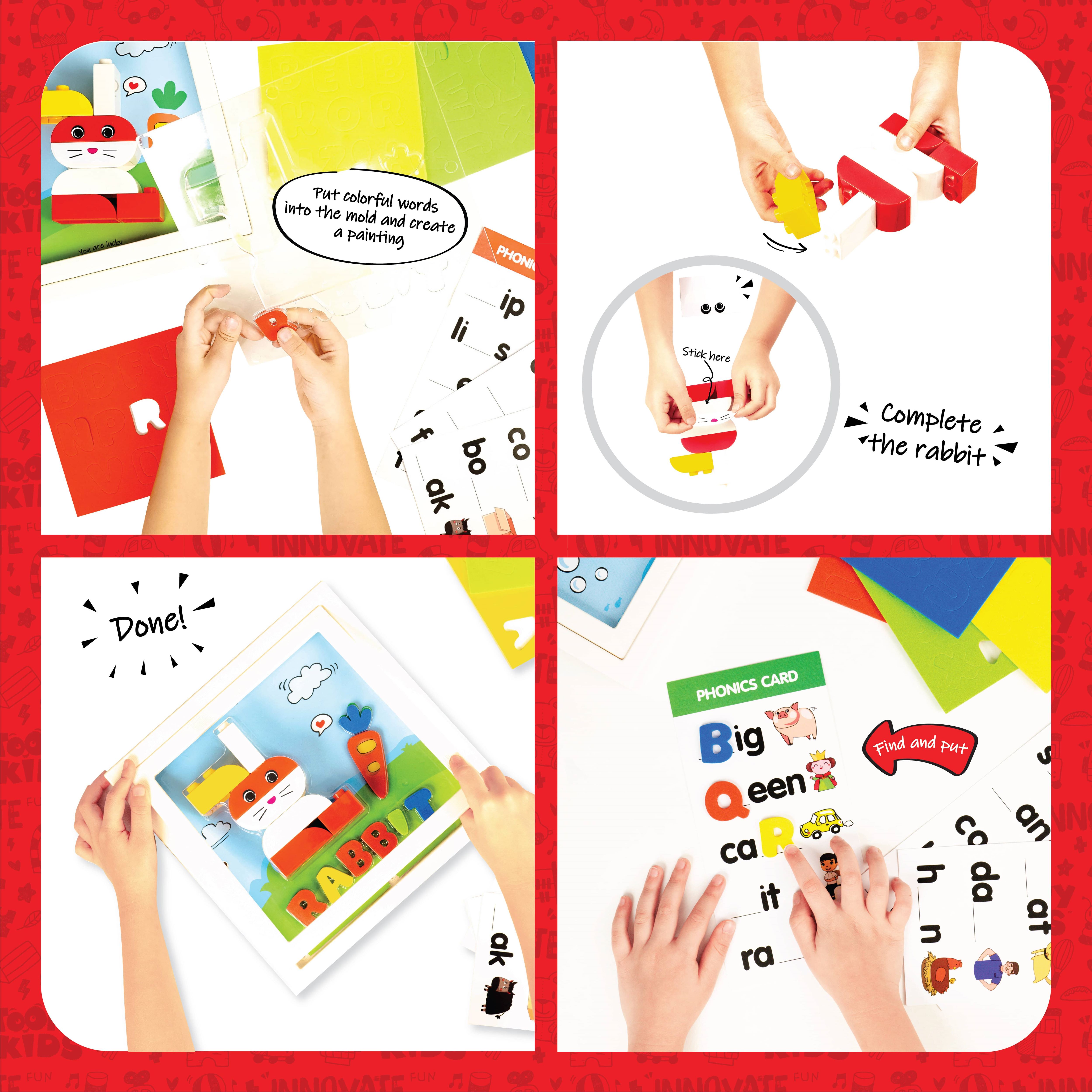 Đồ Chơi Bộ Lắp Ráp Khung Tranh Thỏ TOONYKIDS - Đồ Chơi Thông Minh Cho Bé - Creative Picture Farme TN00422