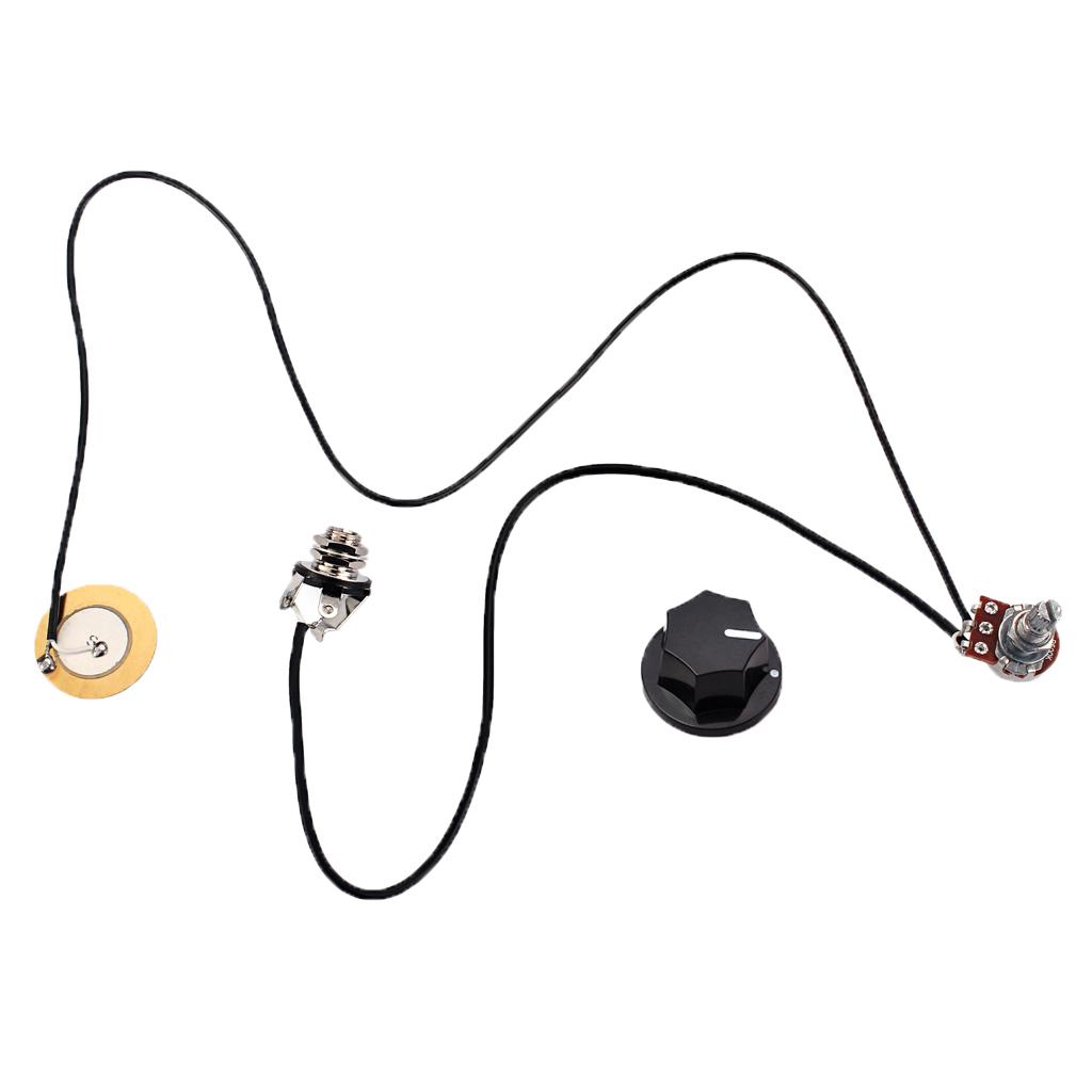 6.35mm Piezo Transducer Pickup for Acoustic Folk Guitar Replacement Parts